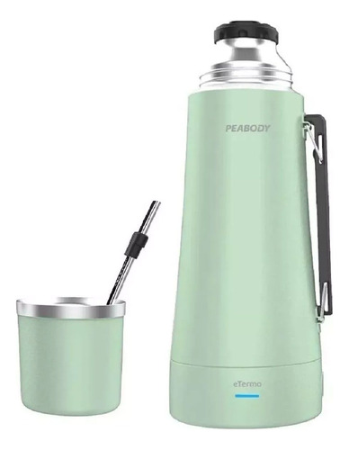 Termo Electrico Peabody 1l Acero Inoxidable Mate Y Bombilla