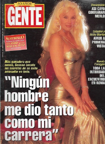 Gente N° 1680_1995: Susana Gimenez Cuenta Secretos De Éxito