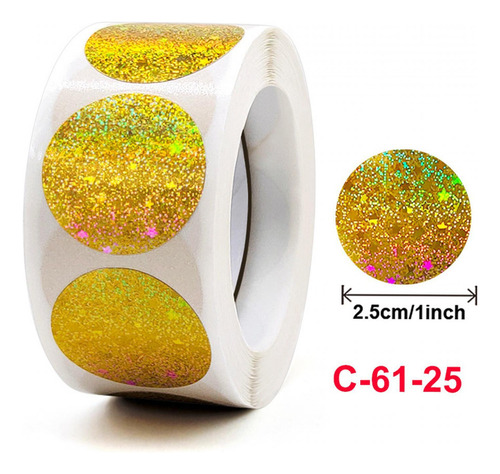 Para 1 Rollo De Pegatinas De Sellado Estilo Dorado D