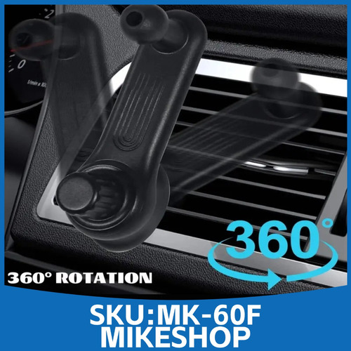 Soporte Porta Celular Teléfono Para Auto Giratorio 360° Negro