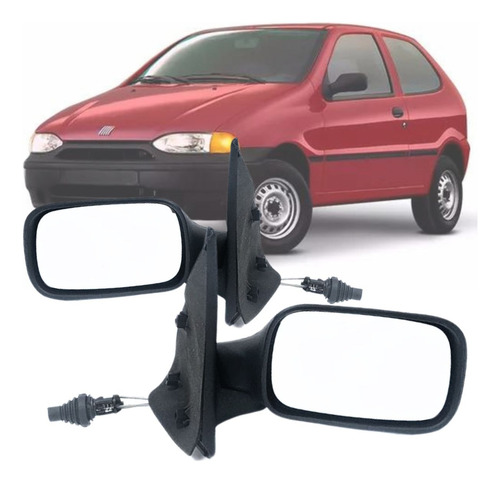 Par Retrovisor Palio 96 97 98 99 2000 Com Controle 2 Portas