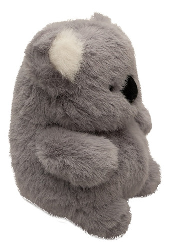 Peluche Mediano De Animales Ultra Suave Y Esponjoso Color Gris Oscuro