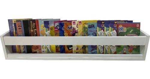 Kit De 03 Prateleiras 68x15cm Livro Revista Inf. Parede Mdf