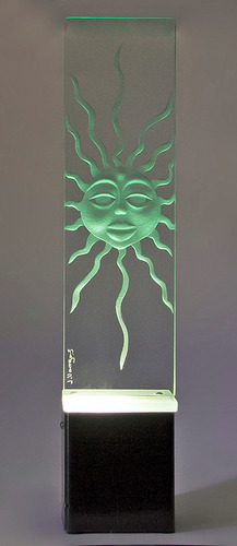 Lámpara De Mesa, Buró, Escritorio Sol Cristal Decorativa
