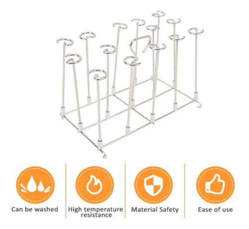 Soporte Vertical Para Freidora Y Brochetas De Acero Inoxidab