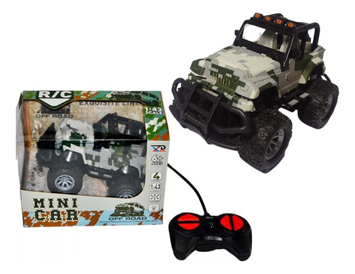 Carro Jeep Militar Off Road Camioneta 4x4 Control Remoto