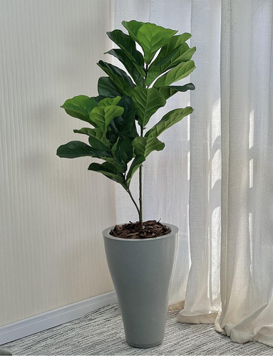 Árvore Ficus Lyrata Permanente Toque Real Vaso Coluna 1,35cm