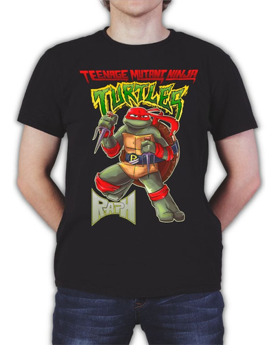 Playera Algodon Tmnt Raph Turtles Ninja Caos Mutante Rafael