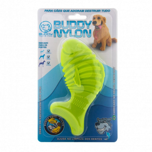 Brinquedo Para Cães Formato Peixe Nylon Buddy Toys