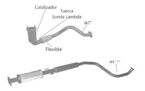 Caño De Escape Con Catalizador Chevrolet Aveo Y Pre Camara