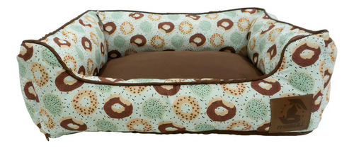 Cama Para Cachorros Porte Grande Golden Retrevier 112x102cm Cor Donuts Verde