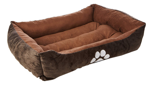 Long Rich Cama Rectangular Reversible Para Mascotas Con Par.