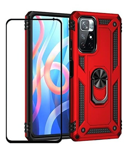 Funda Para Xiaomi Redmi Note 11 Roja + Protector De Regalo