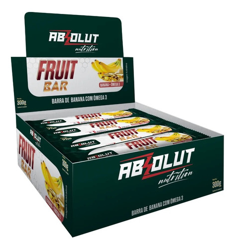 Barrinha De Banana 300g Com 12unid 25g Fruit Bar Absolut