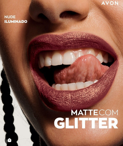Avon - Power Stay Matte Glitter Batom Líquido Nude Iluminado 7ml