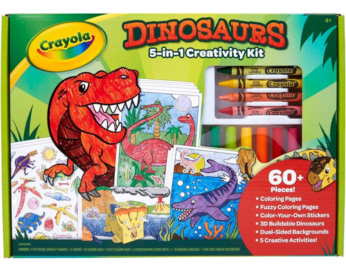Crayola Dinosaur 5-in-1 Art Kit, Dinosaur Toys Alternative, 