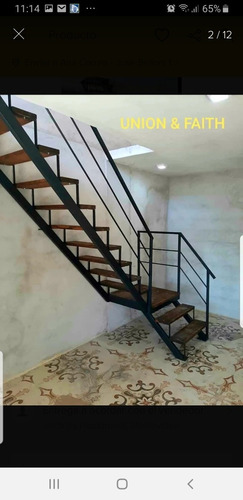 Escaleras Rectas Caracol Hierro Y Madera