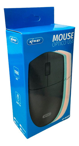 Mouse Óptico C/ Fio Usb 1000dpi 3 Botões Kp-mu009 Cores Knup Cor Azul