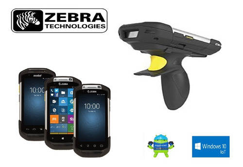 Coletor De Dados Scanner Zebra Tc70 Win Lot+radio+hand Pist.