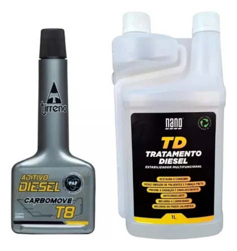 Nano Aditivo Td Diesel 1 Litro + Tirreno Diesel Via Tanque
