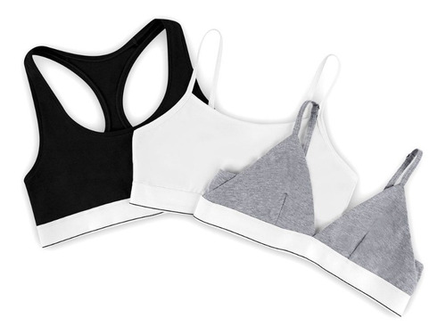 Paq De 3 Tops Multisilueta Dama Ilusion 24335 Bra Bralette