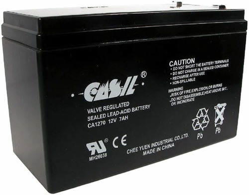 Casil Bateria Repuesto Para Epcom Power Line Pl-7-12 12v 7ah