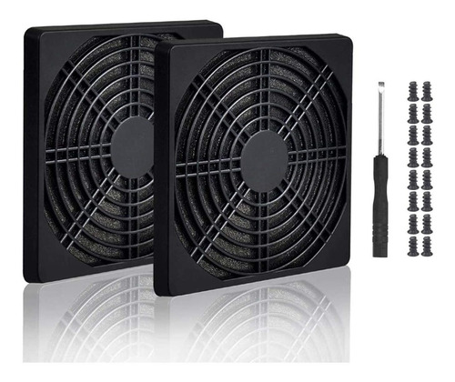 4pcs Ventilador De 92mm Filtro De Rejilla Negro Con Tor...