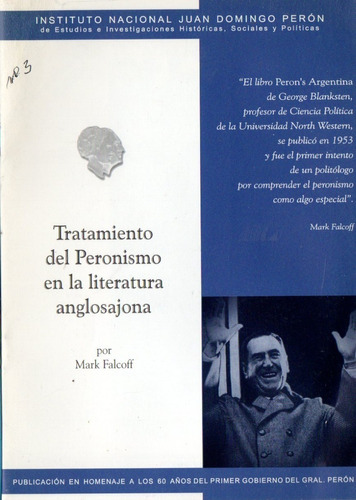 Mark Falcoff - Tratamiento Del Peronismo En Literatura Anglo