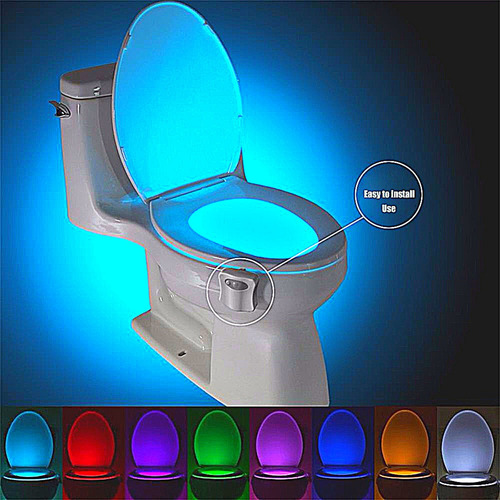 Imagem 3 de 6 de Lâmpada Sensor De Presença 8 Cores Para Vaso Sanitario