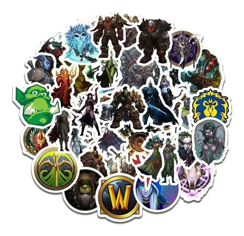 World Of Warcraft - Set De 50 Stickers / Calcomanias