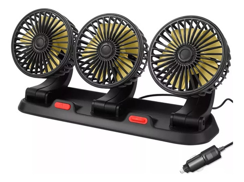 Auto Coche Ventilador De 3 Cabezas Para Automóvil Portátil 