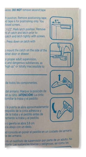 Imagen 3 de 3 de Seguro Gancho Gabinetes Kit 3 Para Bebes