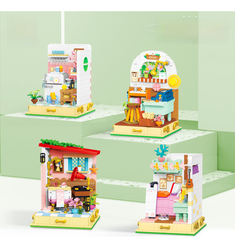 Vile 2134's Wine House, Juego De Bloques De Bricolaje Weile