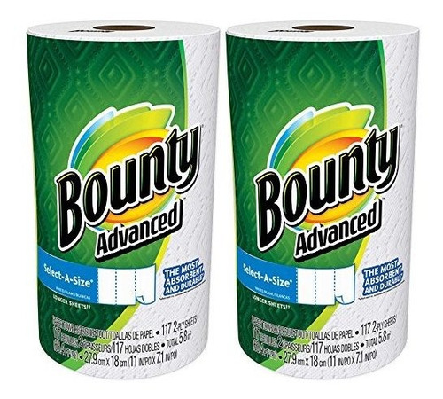 Bounty Avanzada Select-a-size, 2 X Más Absorbente Toallas De