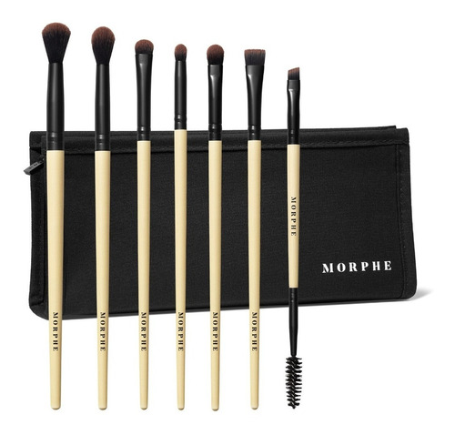 Set Brochas Ojos Bambú Earth To Babe X Morphe Originales Color Negro