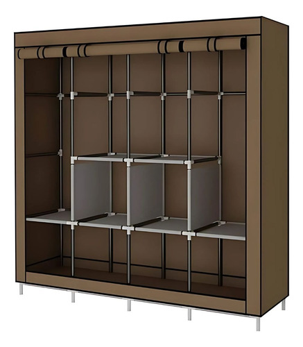 Zapatera Closet Armable Practiksa Guardarropa Color Marrón Marrón Jumbo