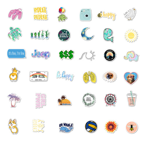 Juego De 100 Pegatinas Visco De Dibujos Animados Para Niñas,