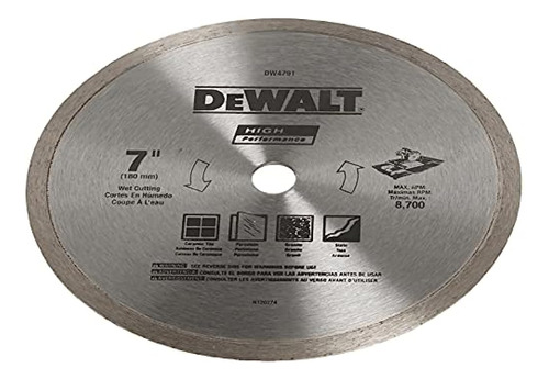 Hoja Para Azulejos Dewalt Dw4791 De 7 Pulgadas