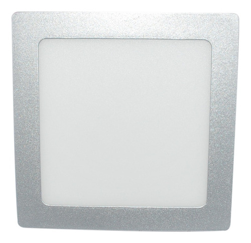 Lampara Superficial Led Cuadrada 12 W Or Silver Luz De Oro