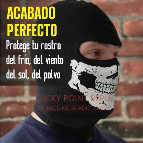 Imagen 3 de 3 de Balaclava Pasamontañas Mascara Calavera Shooter Perfecta