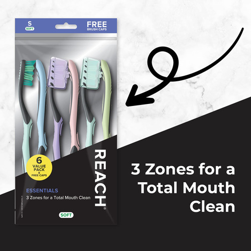 Reach Essentials - Cepillo De Dientes Con Tapas De Cepillo D