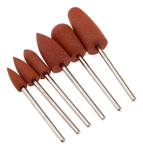 6 Unids Duro De Silicona Nail Bits De Taladro Pulido 02