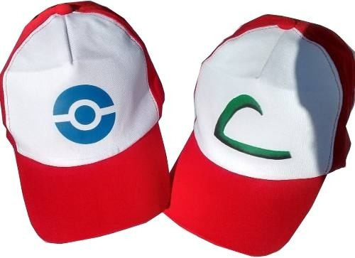 2 Bonés Pokémon E Pokébola Ash Pikachu  Tecido Brim Top