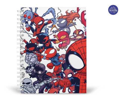 Spiderman Heroes Libreta Cuaderno Profesional Pasta Dura Lp