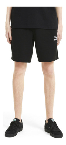 Short Puma Classics Logo Sportstyle Hombre Moda Negro