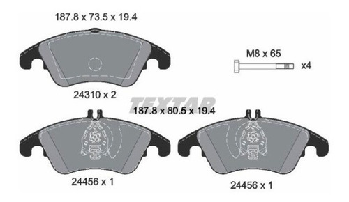 Pastilhas De Freio Diant. Mercedes E 400 2013-2020 A207