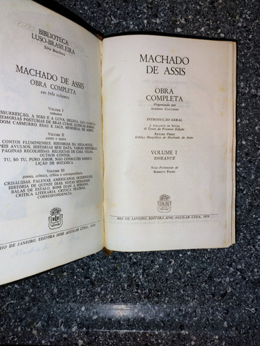 Machado De Assis/ 3 Volumes / Editora Aguilar (Usado)