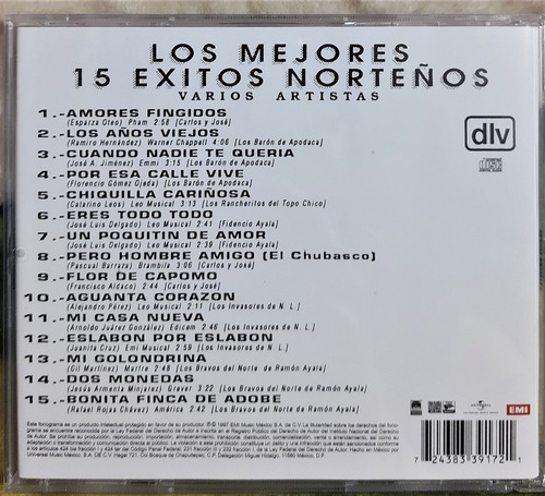 Cd 15 Exitos Norteños Vol. 1 Varios Artistas (Usado)