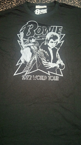 Polo Original David Bowie 1972 World Tour Rare Tee Shirt