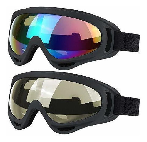 Gafas De Esquí, Gafas De Snowboard De 2 Paquetes Gafas De